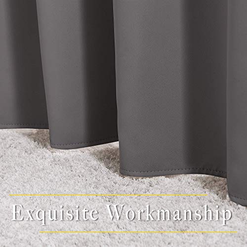 95 inch Blackout Curtains (Grey / 52"W x 95"L (Pack of 2))