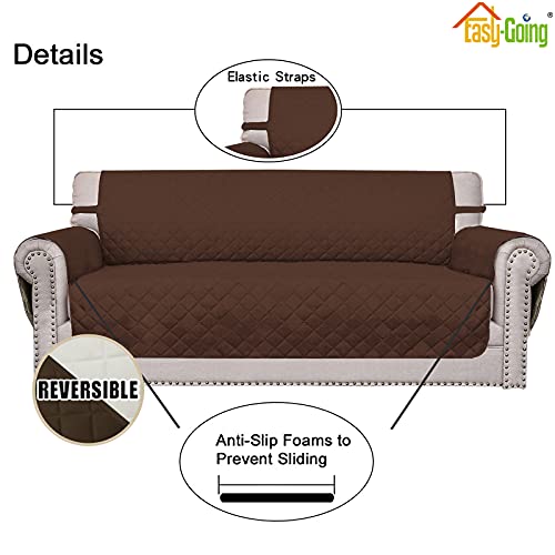 Reversible Couch Cover (Coffee/Ivory / Small-XL Chair)