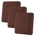 Super Stretch Individual Seat Cushion Covers Sofa Covers Couch Slipcover Sets Thick Jacquard Textured Twill Fabric (Burnt Brick / 3 Cushion Sofa)