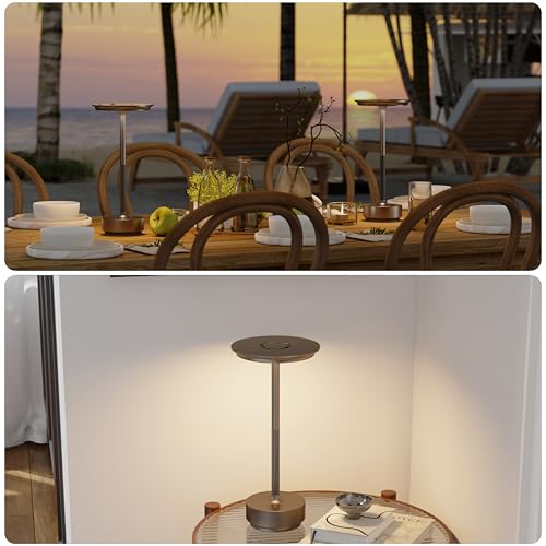 2 Pack Rechargeable Table Lamps Cordless (Light Cafe-2)