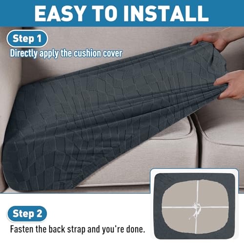 2025 Stretch Cushion Cover for Sofa (3 Cushion Sofa / Dark Grey (New Arrived))