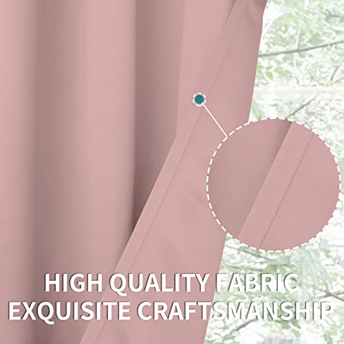Pink Room Darkening Curtains 72 Inch for Bedroom (Baby Pink / 42"W x 72"L (Pack of 2))