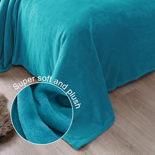 Soft Large Fleece Throw Blanket for Couch (Teal / Throw XL (50" x 70"))