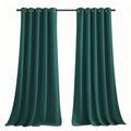 Christmas Curtain Panels Blackout Draperies Decoration (Hunter Green / 70"W x 95"L (Pack of 2))