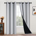 Light Grey 100% Blackout Curtains 84 Inches Long 42" Wide 2 Panel (42"W x 84"L (Pack of 2) / Light Grey)