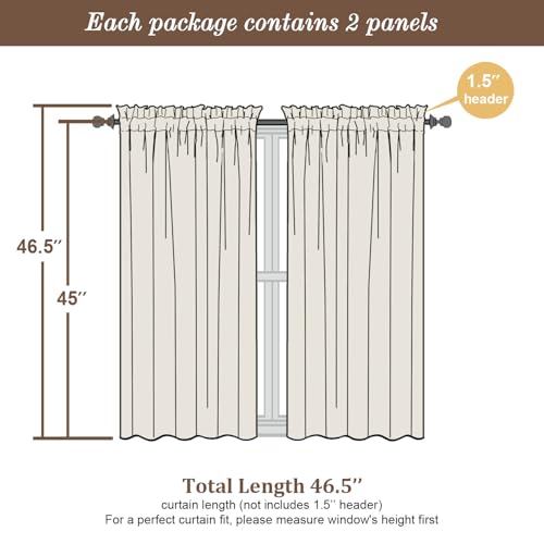 Aqua Sheer Curtains 45 Inch Long 2 Panels (Aqua / 42"W x 45"L (Pack of 2))