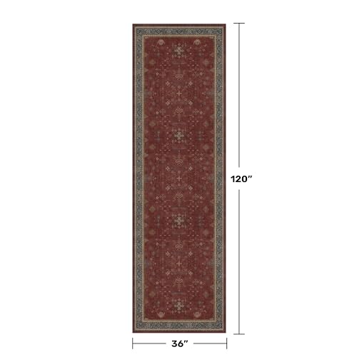 Burgundy 3x10 Long Runner Rug for Hallway (3' x 10' (Runner) / Burgundy)