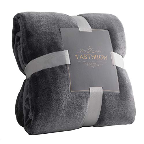 Large Flannel Fleece Throw Blanket (50"x70" / Grey)