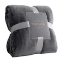 Large Flannel Fleece Throw Blanket (Two Pack 50"x70" / Grey)