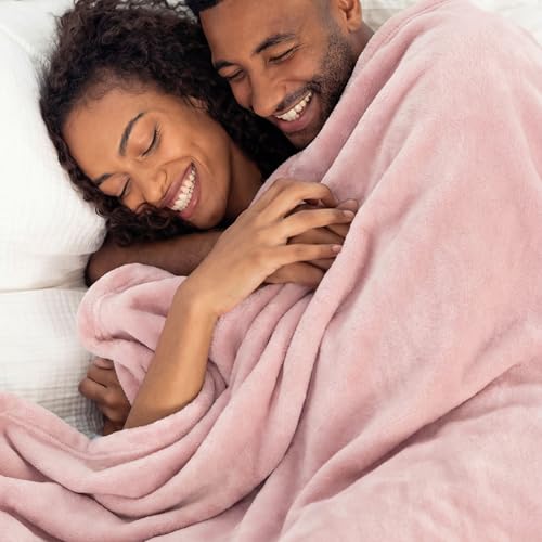 GentleSoft Pink Fleece Blankets King Size (Cherry Blossom Pink / King (108" x 90"))