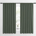 Bedroom Curtains Blackout Draperies (Dark Mallard / 62"W x 63"L (Pack of 2))