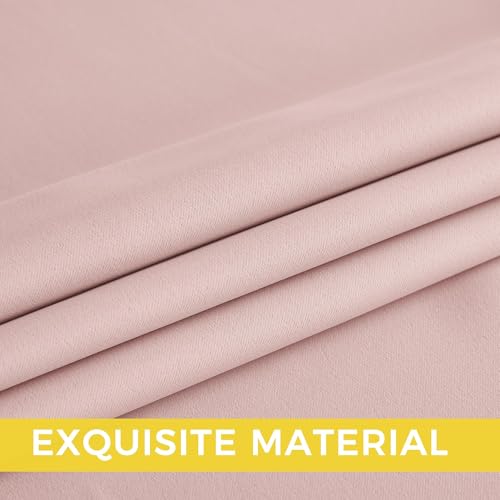 Blush Pink Room Darkening Curtains 50 Inches Long 2 Panels (Blush Pink / 40"W x 50"L (Pack of 2))