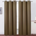 Brown Thermal Blackout Curtains (Brown / 42"W x 84"L (Pack of 2))