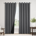 100% Blackout Curtains for Bedroom 84 Inches Long 2 Panels Set (60"W x 84"L (Pack of 2) / Grey)