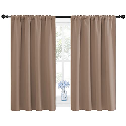 Kitchen Window Blackout Curtains (Cappuccino / 42"W x 48"L (Pack of 2))