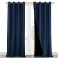 100% Blackout Blinds (Navy / 46"W x 96"L (Pack of 2))
