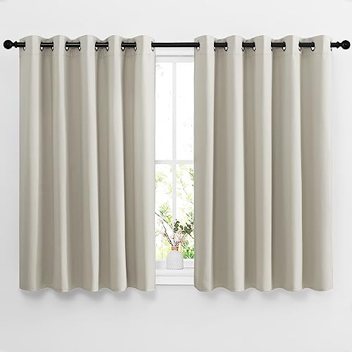 Blackout Natural Curtains for Bedroom (Natural / 66"W x 54"L (Pack of 2))