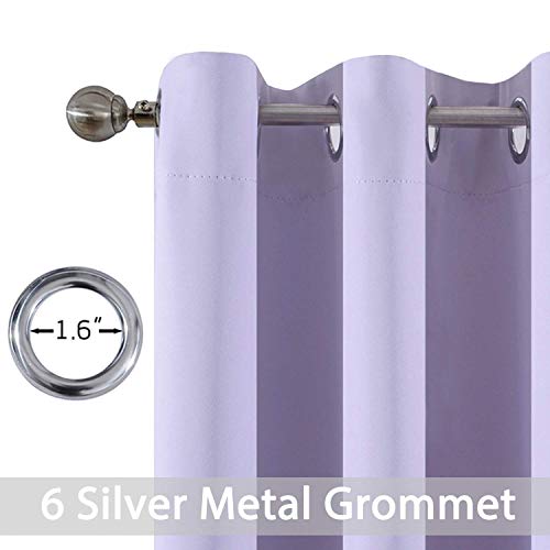 Blackout Curtains 38x72 inch Lilac Thermal Drapes (Lilac / 38"W x 72"L (Pack of 2))