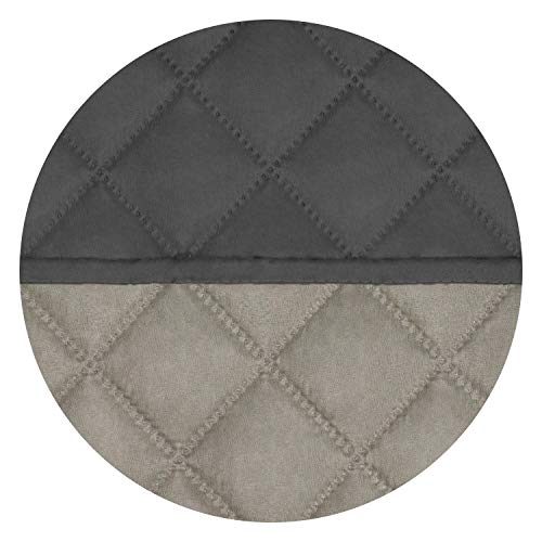 Reversible Quilted Couch Covers for Dogs Loveseat Sofa Cover 46.5” (Medium / Dark Gray/Beige)