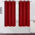 Red Blackout Curtains 34 x 63 Inch Length (Red / 34"W x 63"L (Pack of 2))