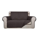 Reversible Quilted Sofa Cover (Medium / Chocolate/Chocolate)