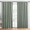 Living Room Curtains (Greyish Green / 70"W x 84"L (Pack of 2))