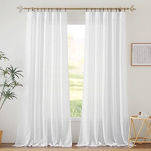 White Curtains & Drapes (White / 70"W x 95"L (Pack of 2))