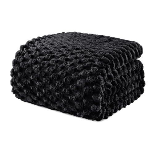 3D Fleece Twin Size Blanket for Bed (Black / Twin ( 60x80 IN ))