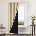 Beige Blackout Curtains 84 Inches Long for Bedroom 52" Wide 1 Panel (52"W x 84"L (Pack of 1) / Beige)