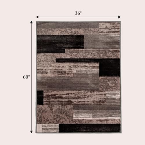 3x5 Washable Area Rugs for Living Room and Bedroom (Chocolate / 3' x 5' (Rectangular))