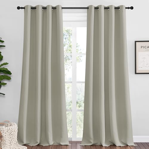 Natural Blackout Curtains Panels for Bedroom (Natural / 52"W x 92"L (Pack of 2))