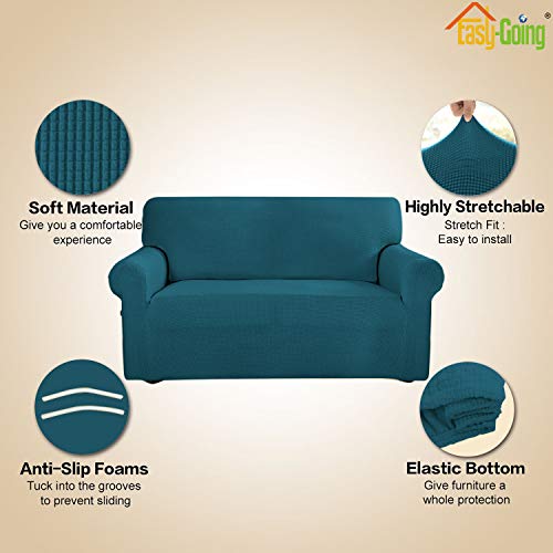 Stretch Oversized Sofa Couch Slipcover Washable Peacock Blue (X-Large Sofa / Peacock Blue)
