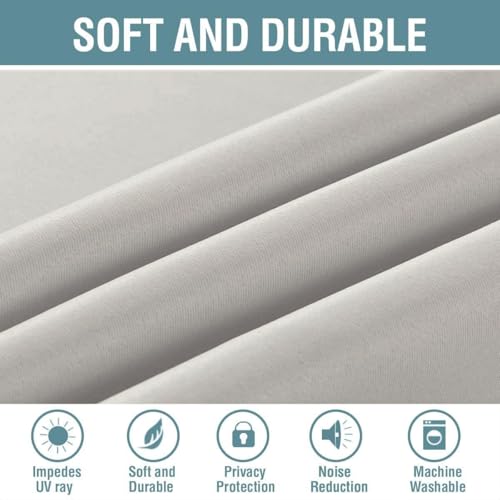 Light Blocking Curtain for Bedroom (52"W x 63"L (Pack of 1) / Stone)