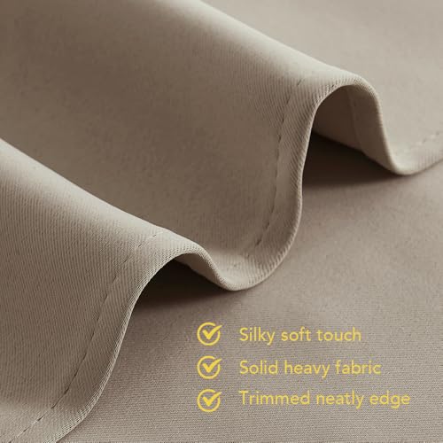 Kitchen Blackout Short Curtain Panels for Bedroom (Taupe / 42"W x 45"L (Pack of 2))