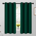 Room Darkening Curtains 42x63 inch Length Dark Green (Dark Green / 42"W x 63"L (Pack of 2))