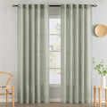 Sage Linen Curtains 52x84 Inch Long for Bedroom Living Room Green (52"W x 84"L (Pack of 2) / Sage)