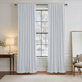 60% Light Blocking Curtains 96 inch Long (Greyish White / 52"W x 96"L (Pack of 2))