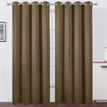 Blackout Curtains 52 x 90 inches Long Brown Curtains Set of 2 Panels Thermal Insulated Room Darkening Curtains for Bedroom (Brown / 52"W x 90"L (Pack of 2))