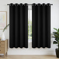 Blackout Curtains 63 Inch Length 2 Panels Set (Black / 52"W x 63"L (Pack of 2))