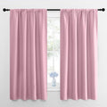 Window Curtains for Bedroom (Rouge Pink / 42"W x 48"L (Pack of 2))