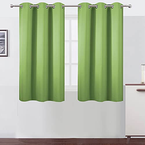 Light Green Blackout Curtains 38 x 54 Inch Length (Light Green / 38"W x 54"L (Pack of 2))
