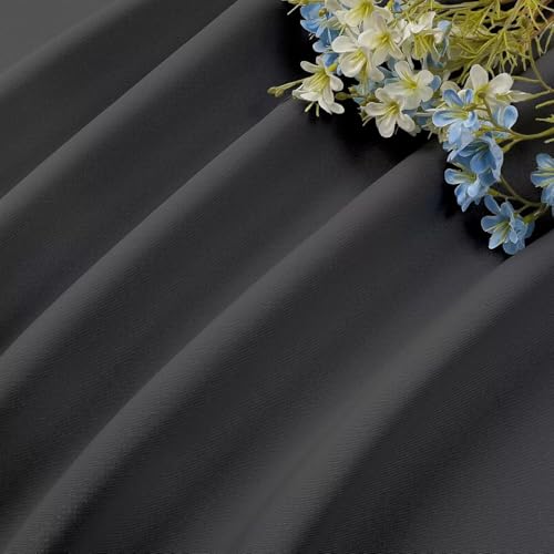 Blackout Curtains 95 Inch Length 2 Panels Set (Grey / 52"W x 95"L (Pack of 2))