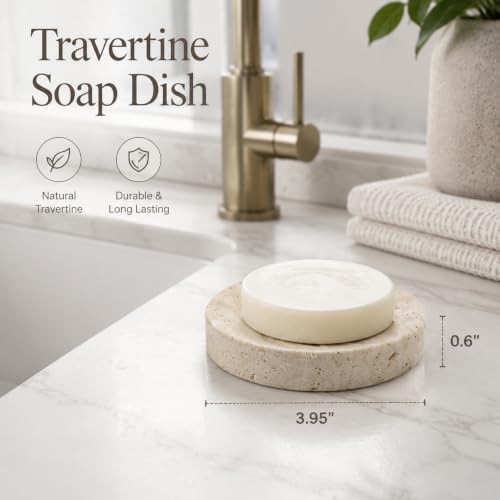 Marble Jewelry Dish (Travertino Romano / 4")