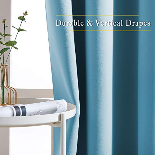 Blackout Curtains Panels for Window (Teal Blue / 66"W x 90"L (Pack of 2))
