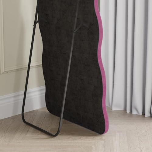 Full Length Mirror Floor Mirror (Pink / 63"L x 24"W)