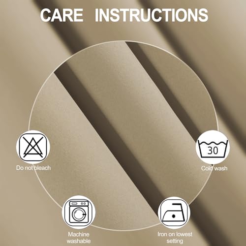 Beige Thermal Blackout Curtains (Beige / 42"W x 72"L (Pack of 2))