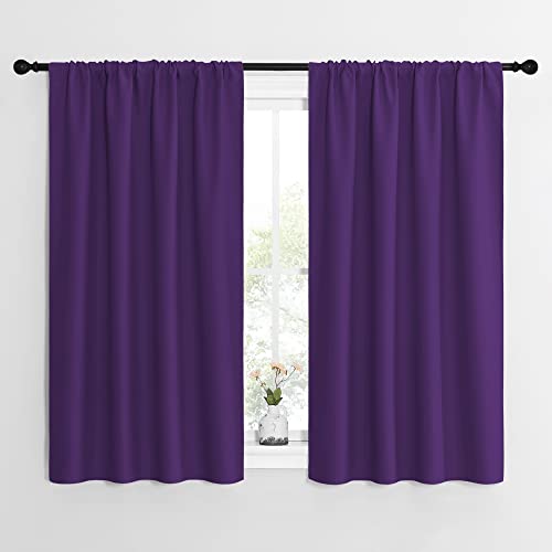 Kitchen Curtains (Royal Purple / 42"W x 54"L (Pack of 2))