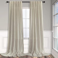 Beige Boho Curtains 58 Inches Long for Living Room Bedroom 2 Panel Linen Back Tab Modern Farmhouse Window Curtain Privacy Semi Sheer Flax Linen Drape Pinch Pleated Look Curtain 52 x 58 Length (52"W x 58"L (Pack of 2) / Linen)