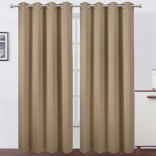 Blackout Curtains 66 x 95 inch (Natural / 66"W x 95"L (Pack of 2))