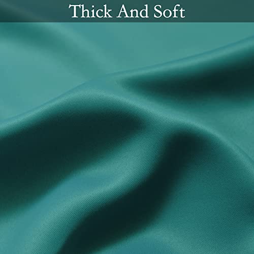 Ombre Teal to Grey White Curtains for Living Room 52Wx54L (52"W x 54"L (Pack of 2) / Teal)